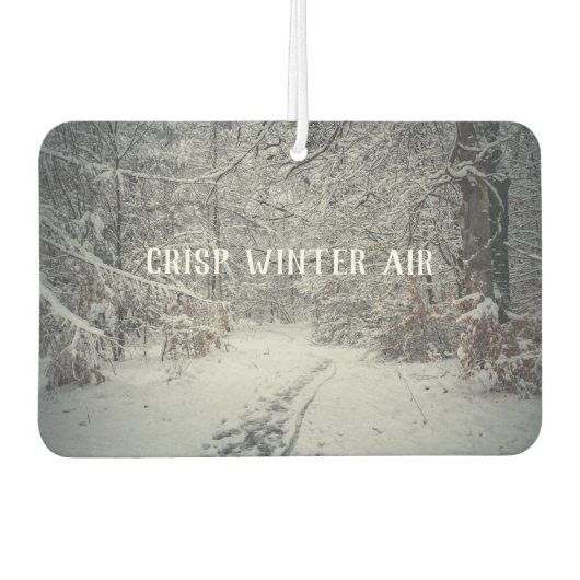 Désodorisant Pour Voiture Un sentier enneigé à travers une forêt d'hiver (Devant)