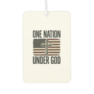 Désodorisant Pour Voiture Une nation sous Dieu Croix patriotique