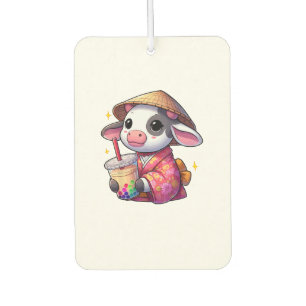 Désodorisant Pour Voiture Vache Bubble Thé Japonais Kimono _1