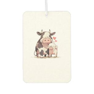 Désodorisant Pour Voiture Vache mignonne et amour du porc