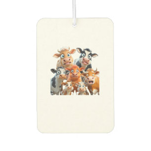 Désodorisant Pour Voiture Vache Visage drôle mignonne animal vache fermier v