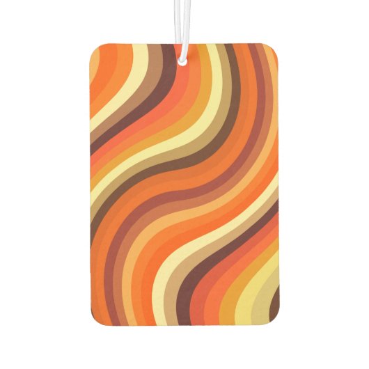 Désodorisant Pour Voiture Vagues et courbes Abstraites rétro (Dos)