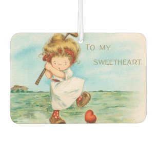 Désodorisant Pour Voiture Valentine de golf fantaisiste et kitsch, circa 191