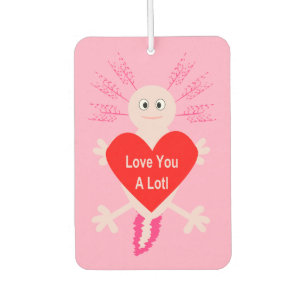 Désodorisant Pour Voiture Valentines Jour Amour Coeur Axolotl