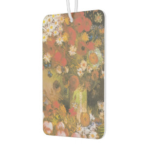Désodorisant Pour Voiture Vase avec des fleurs de maïs&poppies, des pivoines