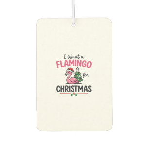 Désodorisant Pour Voiture Vecteur de citation de Noël flamant rose