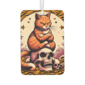 Désodorisant Pour Voiture Vengeful Orange Cat, Skulls and Moon (Dos)