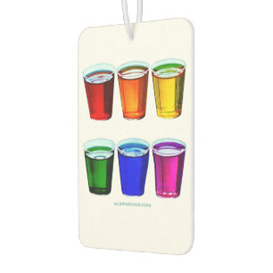 Désodorisant Pour Voiture Verres à shot de SlipperyJoe's six tasses disposée