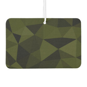 Désodorisant Pour Voiture Vert armée foncé noir motif de maille géométrique