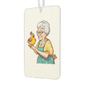 Désodorisant Pour Voiture vieille dame et un poulet (Gauche)