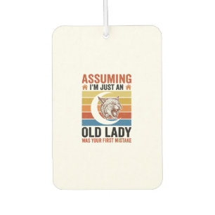 Désodorisant Pour Voiture Vieux Chat Sauvage Vintage Design de T-Shirt Drôle