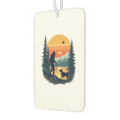 Désodorisant Pour Voiture Vintage Bigfoot Walking Dog Mountain Sunset Retro  (Gauche)
