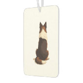 Désodorisant Pour Voiture Vintage Border Collie From Behind Dog Illustration (Gauche)