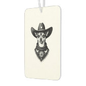 Désodorisant Pour Voiture Vintage Chihuahua Cowboy Engraving Style Western D (Gauche)