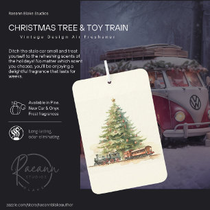 Désodorisant Pour Voiture Vintage Christmas Tree & Toy Train Air Freshener