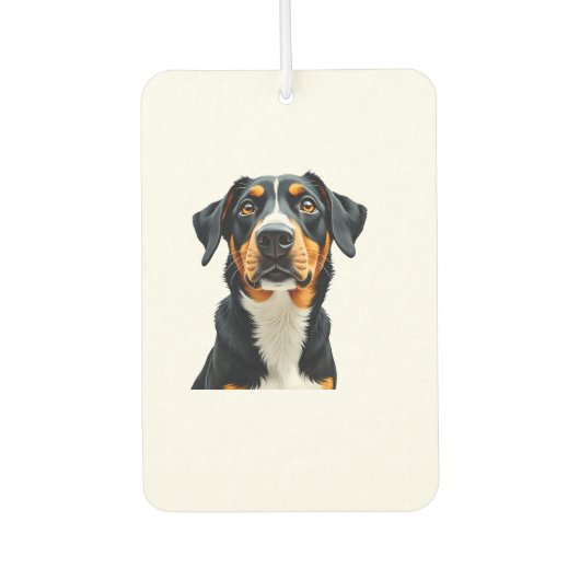 Désodorisant Pour Voiture Vintage Colorful Dog Portrait Illustration Retro P (Devant)
