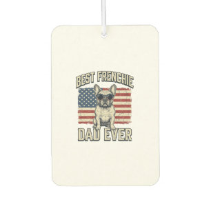 Désodorisant Pour Voiture Vintage Frenchie Papa Drapeau Américain