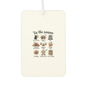Désodorisant Pour Voiture Vintage Halloween Season Checklist Shirt Design_1