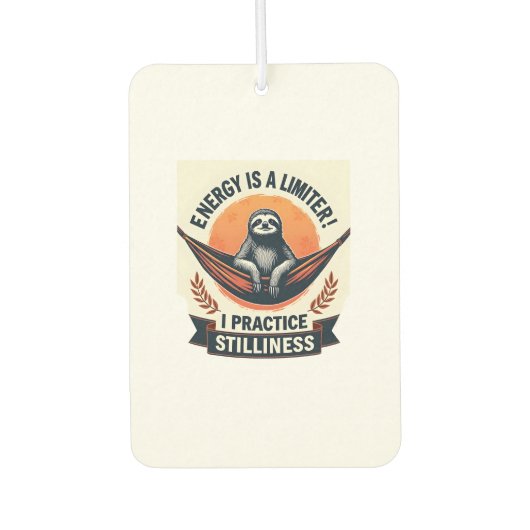 Désodorisant Pour Voiture Vintage Sloth Sunset Retro Forest Animal Art 2 (Devant)