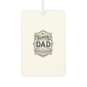 Désodorisant Pour Voiture Vintage Super Papa Badge Conception de T-Shirt_1