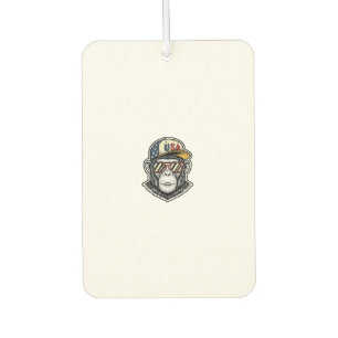 Désodorisant Pour Voiture Vintage USA Chimp Lunettes de soleil patriotiques
