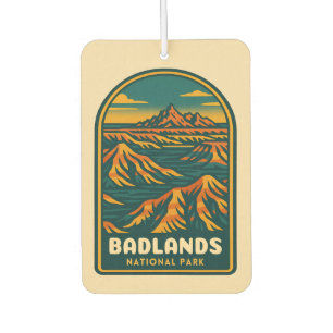 Désodorisant Pour Voiture Vintage voyage Badlands National Park Rétro Pittor