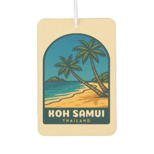 Désodorisant Pour Voiture Vintage voyage Koh Samui Thaïlande Retro Beach
