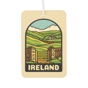 Désodorisant Pour Voiture Vintage voyage rétro Irlande Campagne Pittoresque
