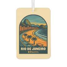 Vintage voyage rétro Rio de Janeiro Plage Brésil
