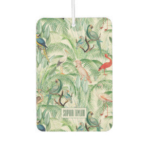 Désodorisant Pour Voiture Vintages feuilles des oiseaux tropicaux et des pal