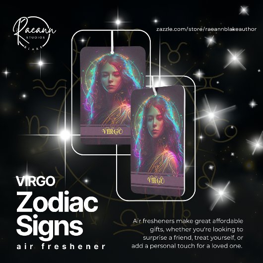 Désodorisant Pour Voiture Virgo Zodiac Signes Freshener à Air Céleste