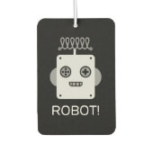 Désodorisant Pour Voiture Visage robotique rétro avec antenne joueuse (Devant)