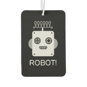 Désodorisant Pour Voiture Visage robotique rétro avec antenne joueuse (Dos)