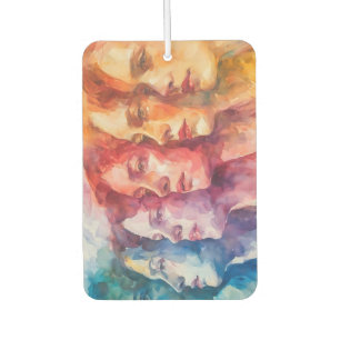 Désodorisant Pour Voiture Visages des femmes - Peinture aquarelle