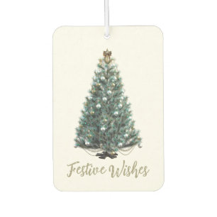 Désodorisant Pour Voiture Vœux de fête. Conception d'arbre de Noël