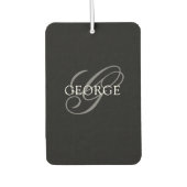 Désodorisant Pour Voiture Voiture à script d'initiale de monogramme (Devant)