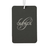 Désodorisant Pour Voiture Voiture à script d'initiale de monogramme (Dos)