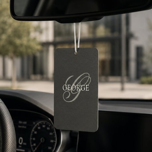 Désodorisant Pour Voiture Voiture à script d'initiale de monogramme