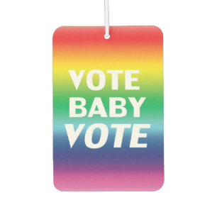 Désodorisant Pour Voiture "vote bébé vote" Pride lgbtq lgbt rainbow car