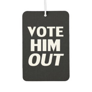 Désodorisant Pour Voiture Votez-le pour la typographie moderne noire et blan
