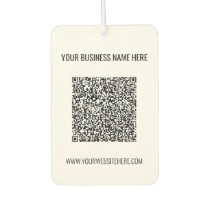 Désodorisant Pour Voiture Votre code QR Texte personnalisé Affaires Air Fres