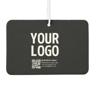Désodorisant Pour Voiture Votre logo avec code QR et texte modifiables 