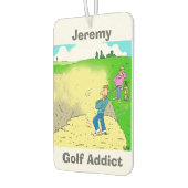 Désodorisant Pour Voiture Votre Nom Choix. Addict au golf (Gauche)