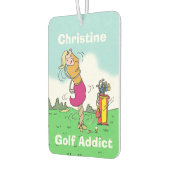 Désodorisant Pour Voiture Votre Nom Choix. Addict au golf (Gauche)