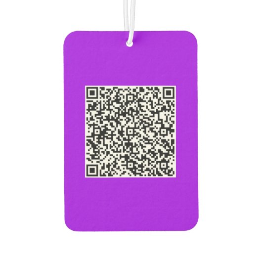 Désodorisant Pour Voiture Votre QR Code Scan Info Air Freshener personnalisé (Dos)