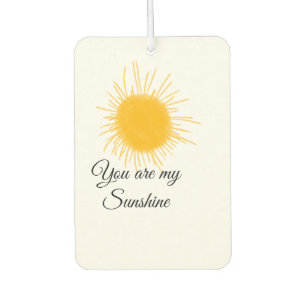 Désodorisant Pour Voiture vous êtes mon soleil jaune orange rayons de soleil