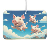 Désodorisant Pour Voiture When Pigs Fly Funny Winged Pigs (Dos)