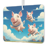 Désodorisant Pour Voiture When Pigs Fly Funny Winged Pigs (Gauche)