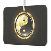 Désodorisant Pour Voiture Yin Yang or sur noir (Gauche)