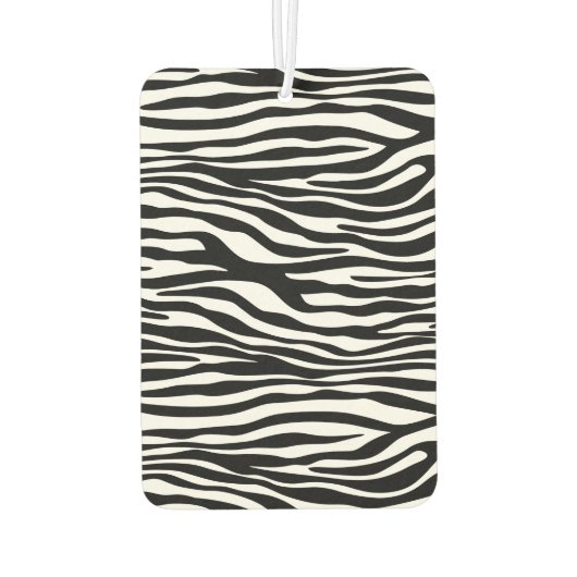 Désodorisant Pour Voiture Zebra Print, Zebra Stripes, Noir Et Blanc (Dos)